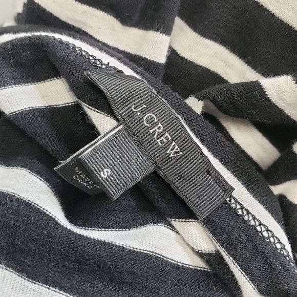 J. Crew Striped Side Zipper 3/4 Sleeve T-Shirt Dress Size Small - Picture 8 of 9